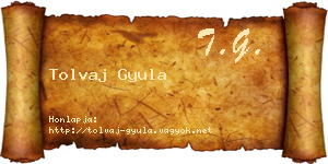 Tolvaj Gyula névjegykártya