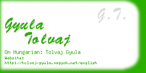 gyula tolvaj business card